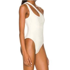 L*Space Cream Ribbed One-Piece